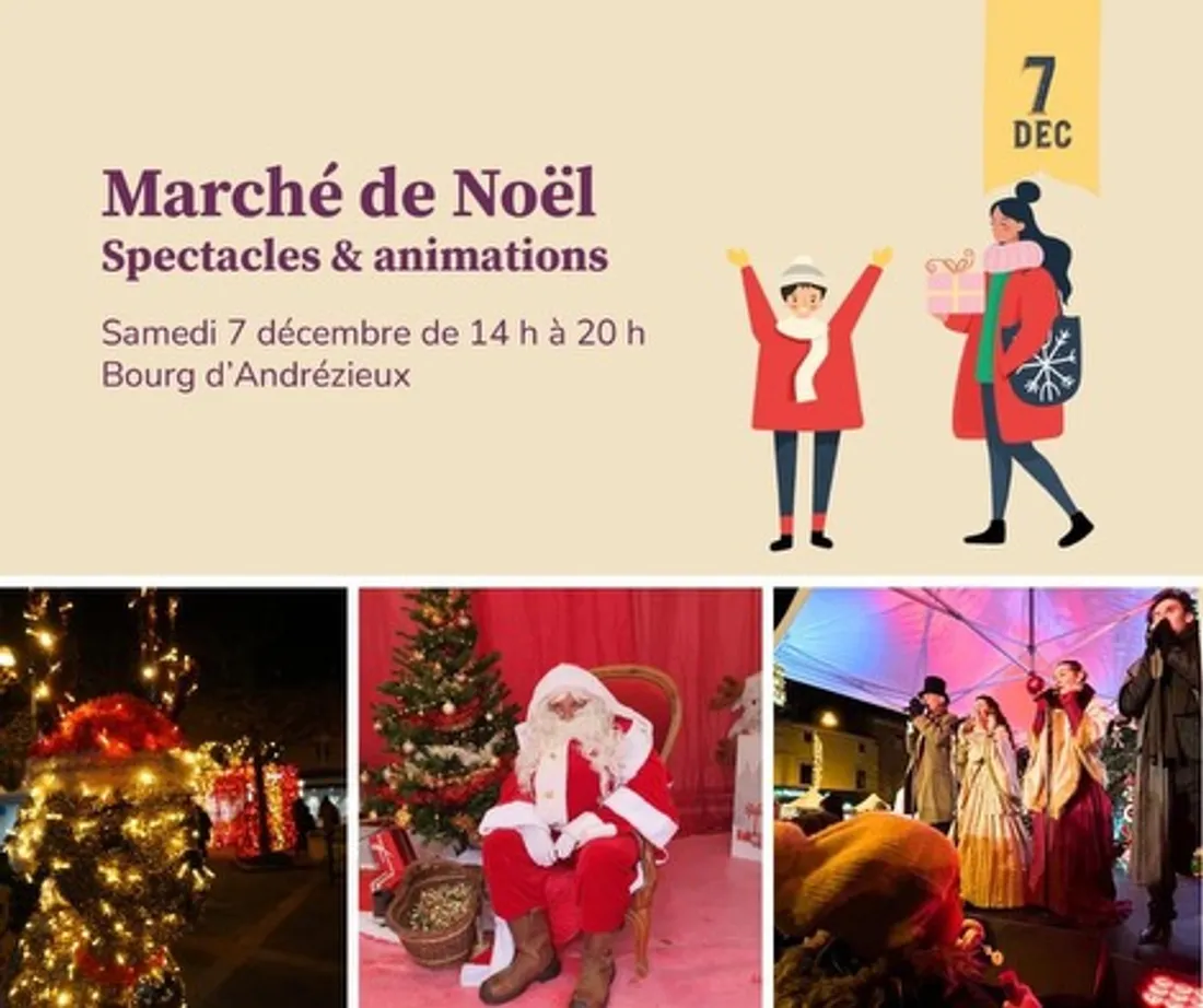 Marché de Noel - Spectacles et animations à Andrézieux-Bouthéon