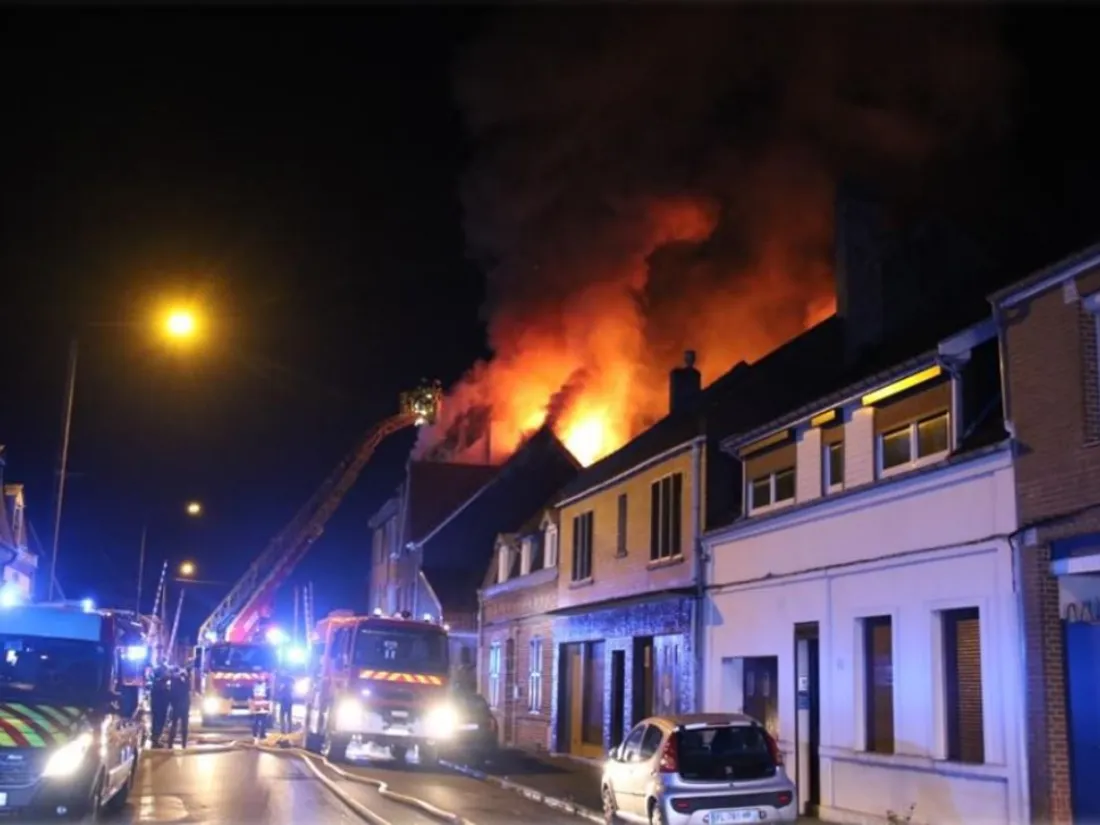 Le feu a touché la toiture de l'habitation