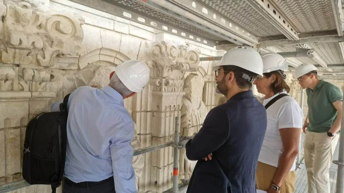 Visite du chantier. 
