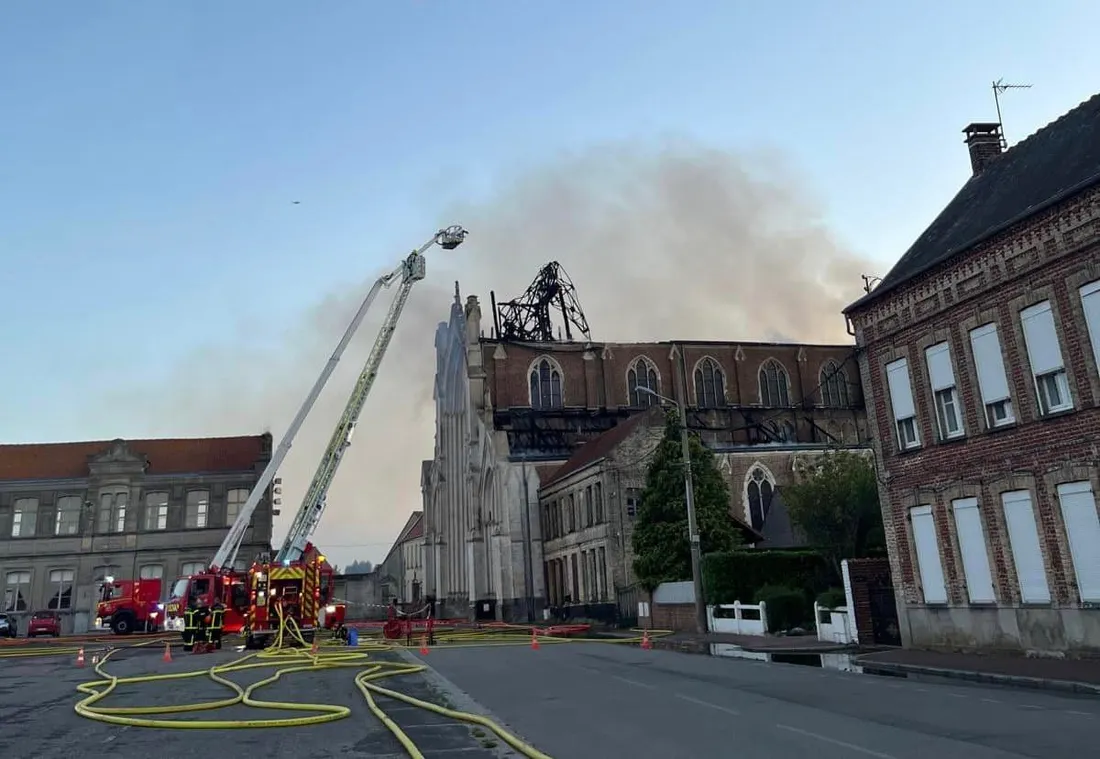 Incendie à l'Eglise de l'Immaculée-Conception à Saint-Omer