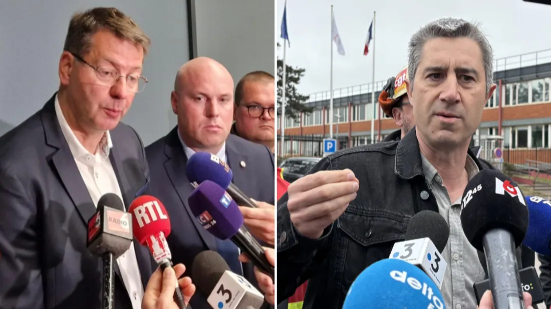 Patrice Vergriete (à gauche) et François Ruffin (à droite) ont réagi aux annonces pour ArcelorMittal