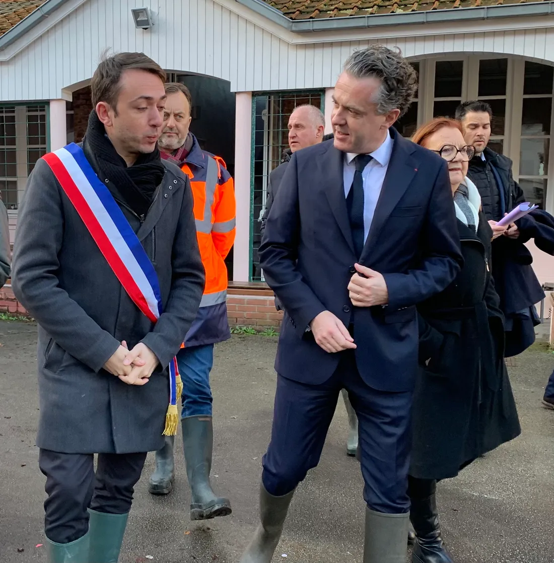 Benoît Roussel et Christophe Béchu à Arques