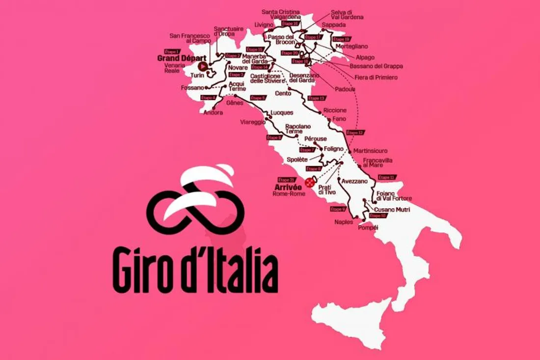 Le parcours de ce Tour d'Italie 2024.