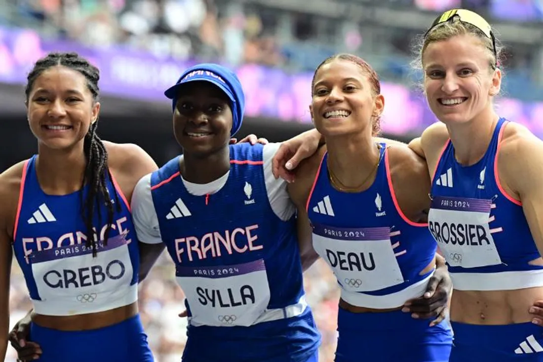 Le relais français sur 4x400m avec Amandine Brossier et Sounkamba Sylla.