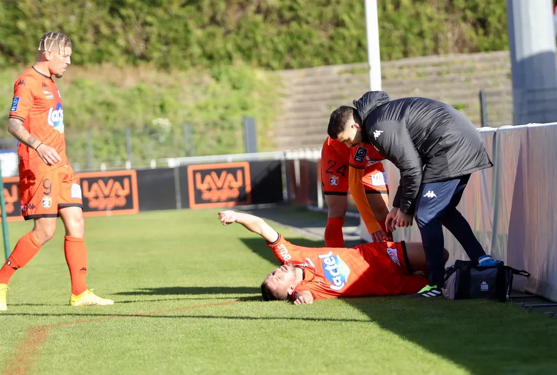 Julien Maggiotti est sorti touché face à Saint-Brieuc.