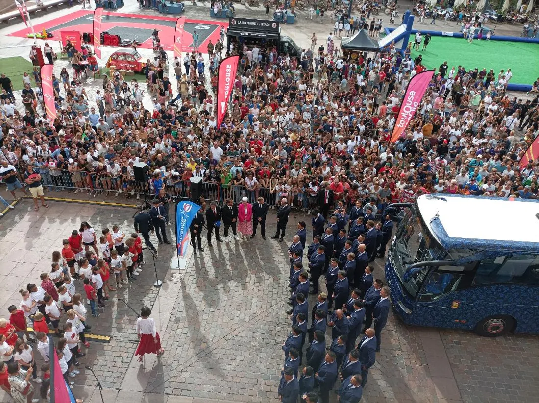 Arrivée japon coupe du monde de rugby 2023 Toulouse RWC