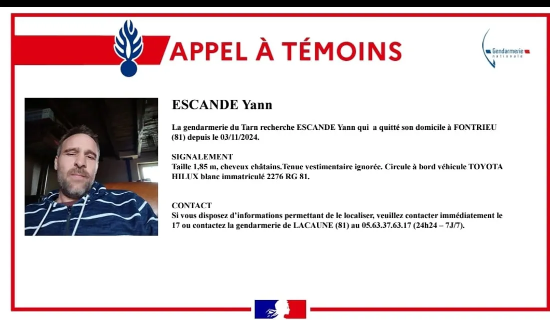 Yann Escande disparition
