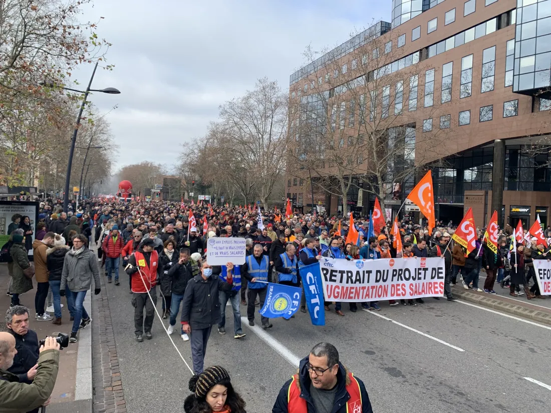 Manifestation contre la réforme des retraites ce printemps à Toulouse