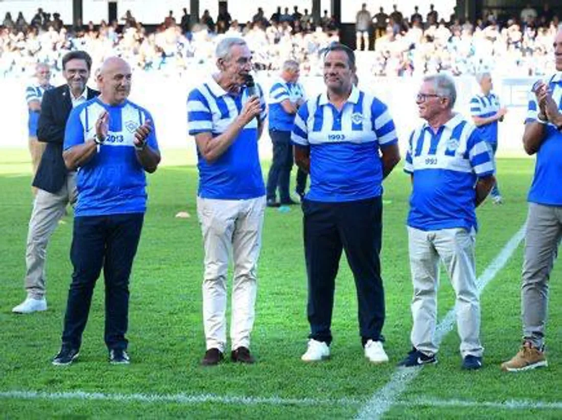 Pierre-Yves Revol, président du Castres Olympique, aux côtés de Laurent Labit et Alain Gaillard