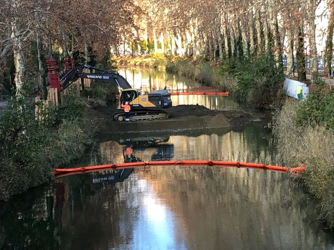 Le remblaiement du canal du Midi a démarré ce 20 novembre