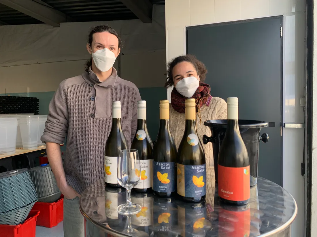 Maeva et Johan, producteur de saké, en pays Catalan