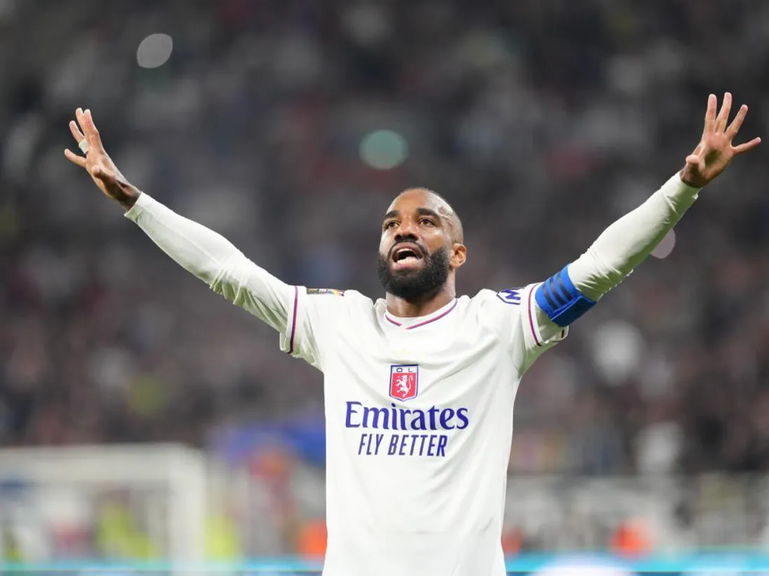 Alexandre Lacazette lors de son dernier match avec l'OL.
