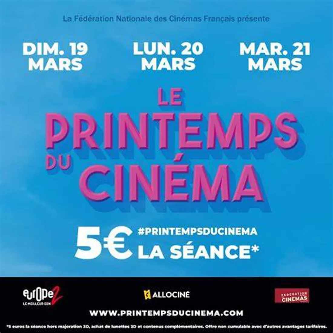 Le Printemps du cinéma débute ce week end ! 
