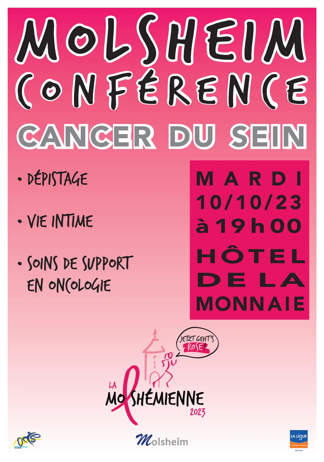 Conférence sur le cancer du sein - Dans le cadre de la Molshémienne