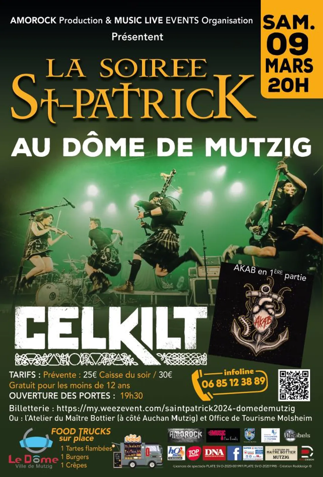 Concert Saint-Patrick au Dôme de Mutzig : CELKILT et AKAB