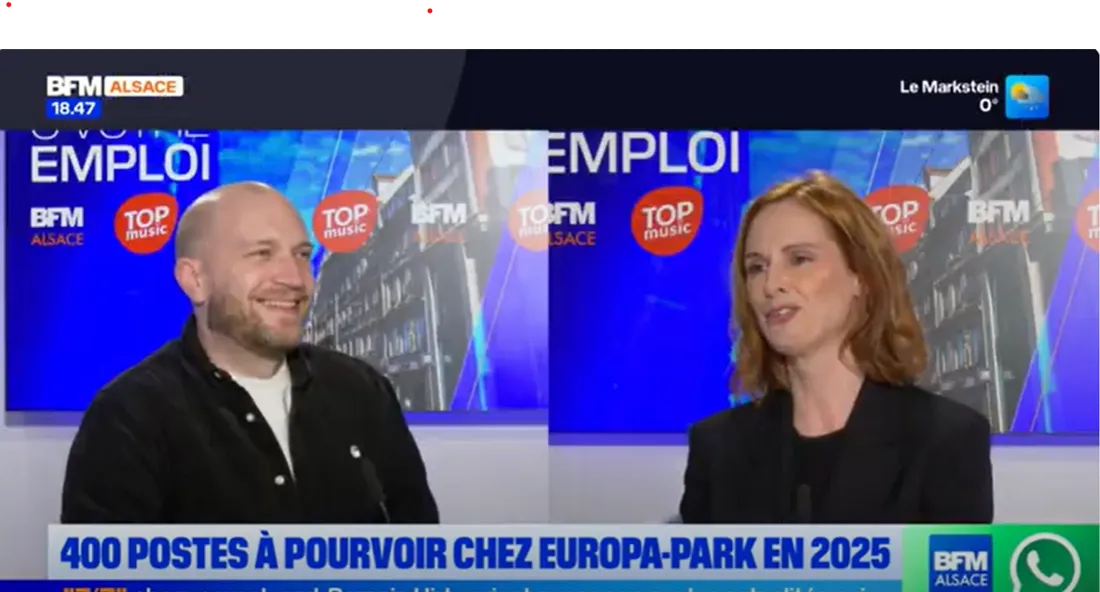 Christina Jablonski, responsable France du recrutement d'Europa Park sur BFM Alsace