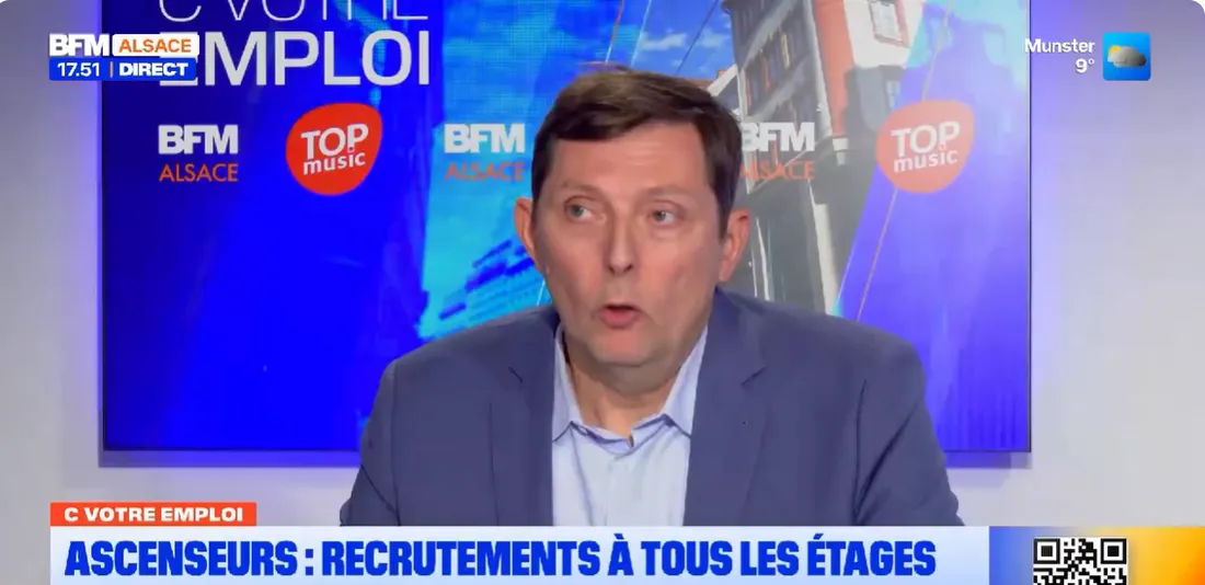 Damien Higel, référent régional de la Fédération des Ascenseurs en Alsace