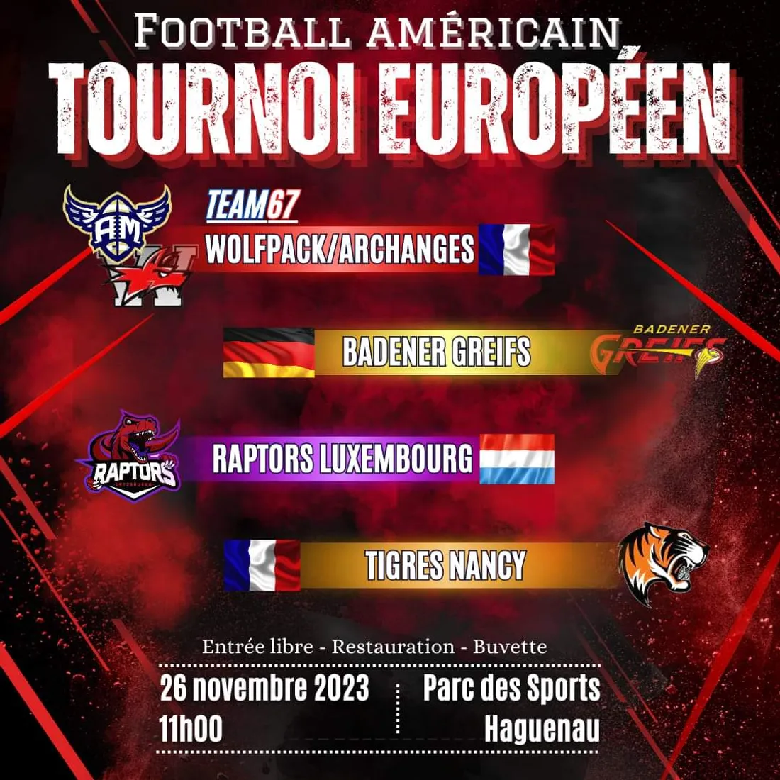 Football américain : Tournoi Européen Wolfpack