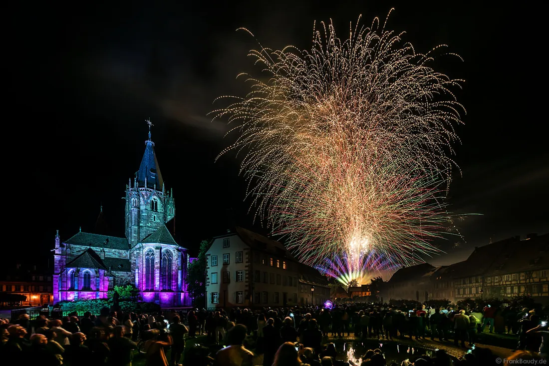 Le feu d'artifice va clôturer les festivités qui vont durer quatre jours à Wissembourg
