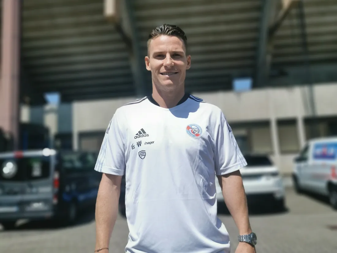 Kévin Gameiro, au moment de son retour à Strasbourg en juillet 2021.