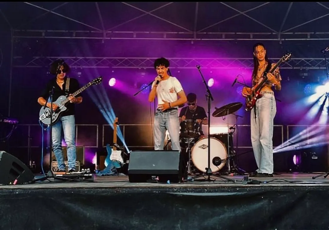 Le groupe de rock Abys lors de la fête de la musique 2023 à Lingolsheim