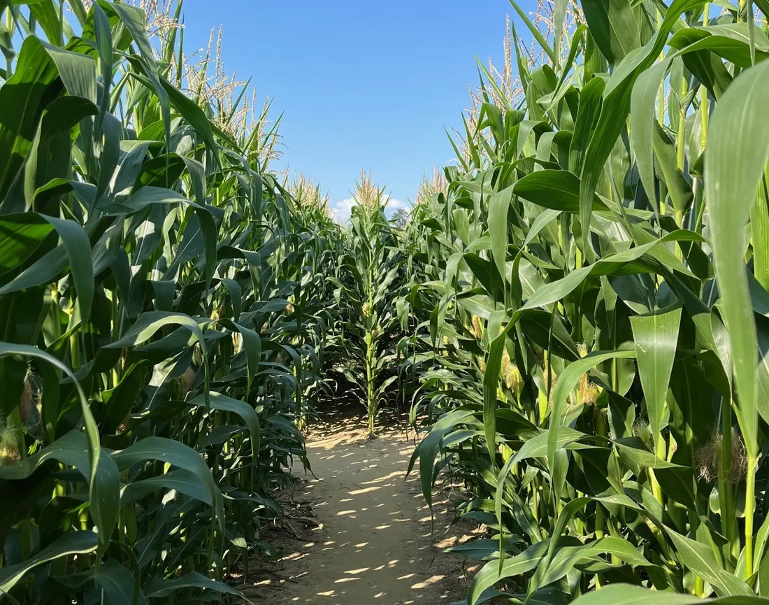 Le labyrinthe est retracé dans le champs de maïs chaque année