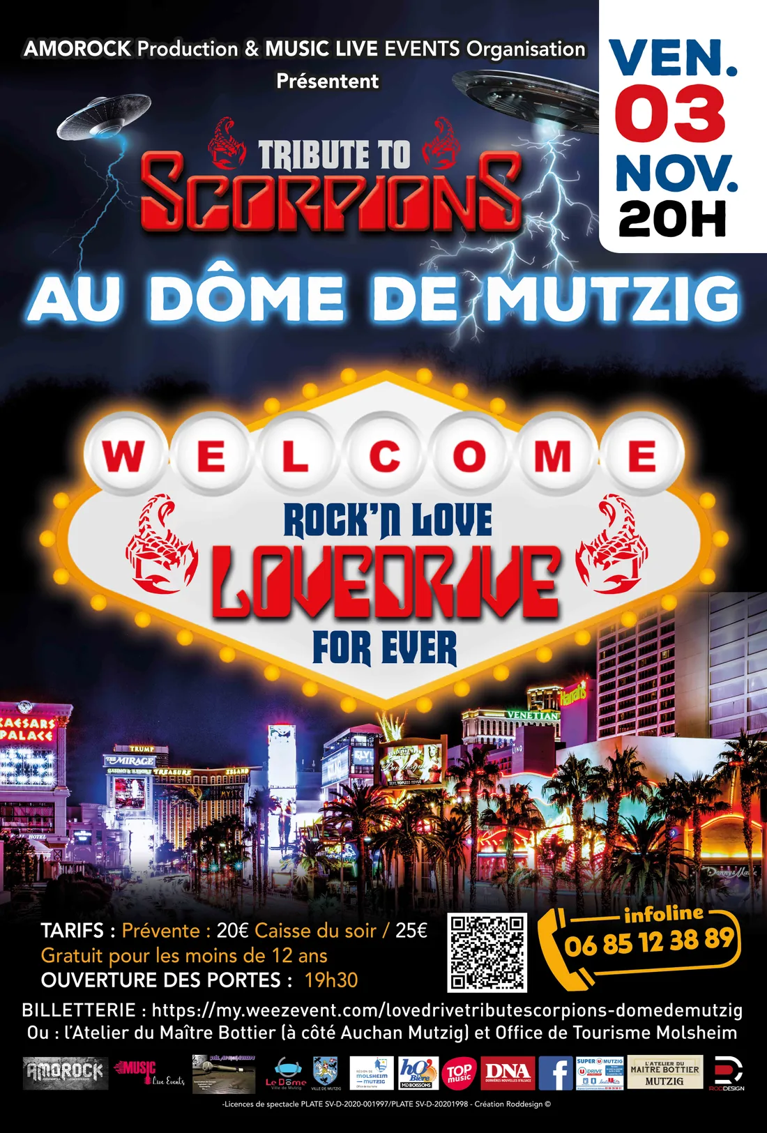 Concert LOVEDRIVE Tribute to SCORPIONS au Dôme de MUTZIG