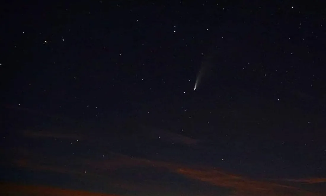 La comète NEOWISE vue depuis le Champ du Feu en juillet 2020