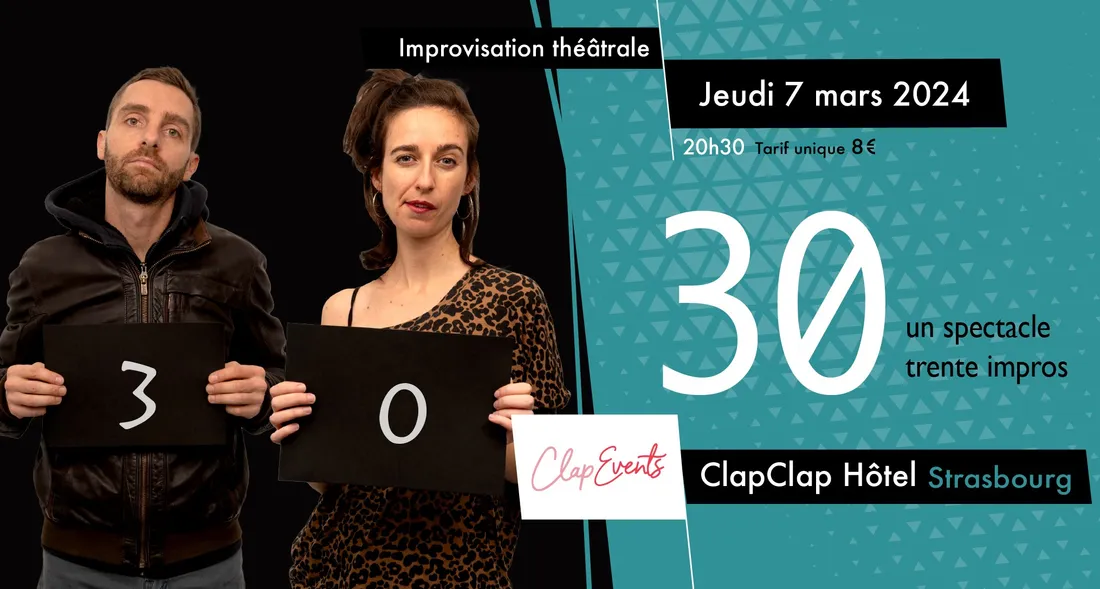 "30" au ClapClap Hôtel - Improvisation théâtrale avec Les Anodins