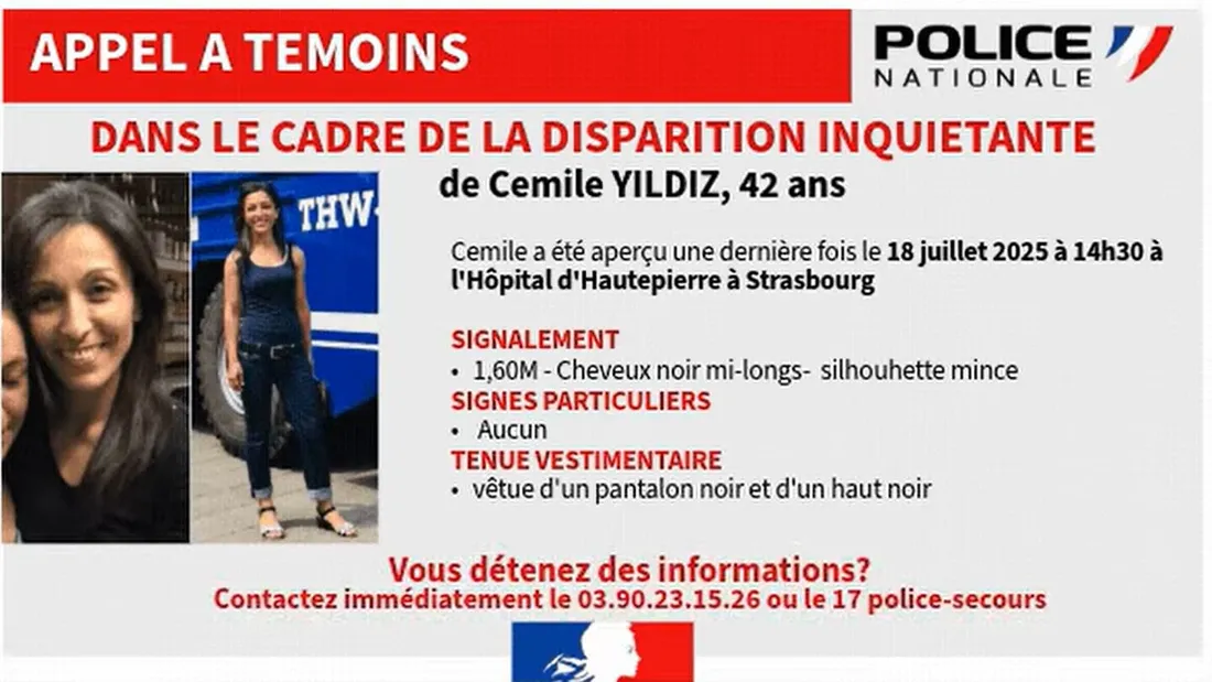 L'appel à témoins lancé pour retrouvé la femme de 42 ans