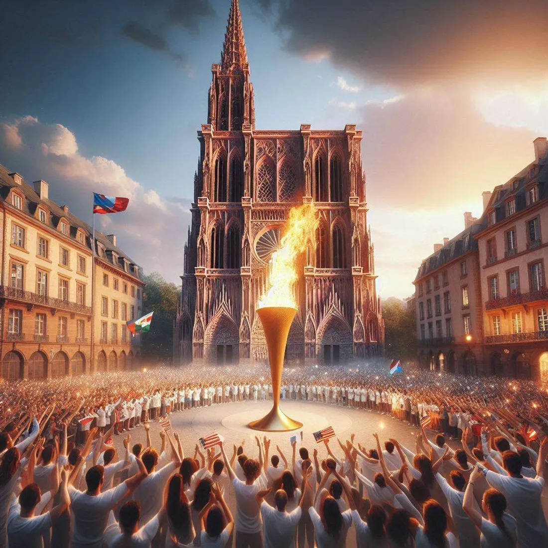 La flamme olympique en Alsace 
