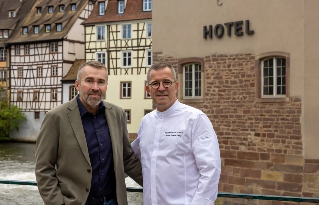 Nicolas Stamm et Serge Schaal signent la carte du restaurant hôtel Régent Petite France à Strasbourg