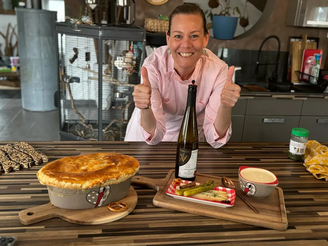 Christelle Hess et son magnifique jarret de porc dans une pâte feuilletée !