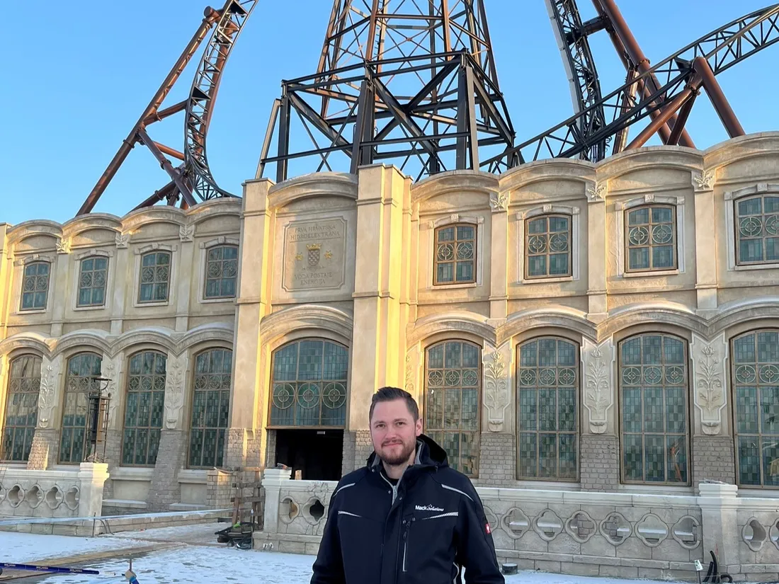 Julien Lauffenburger, chef du chantier du Voltron à Europa-Park