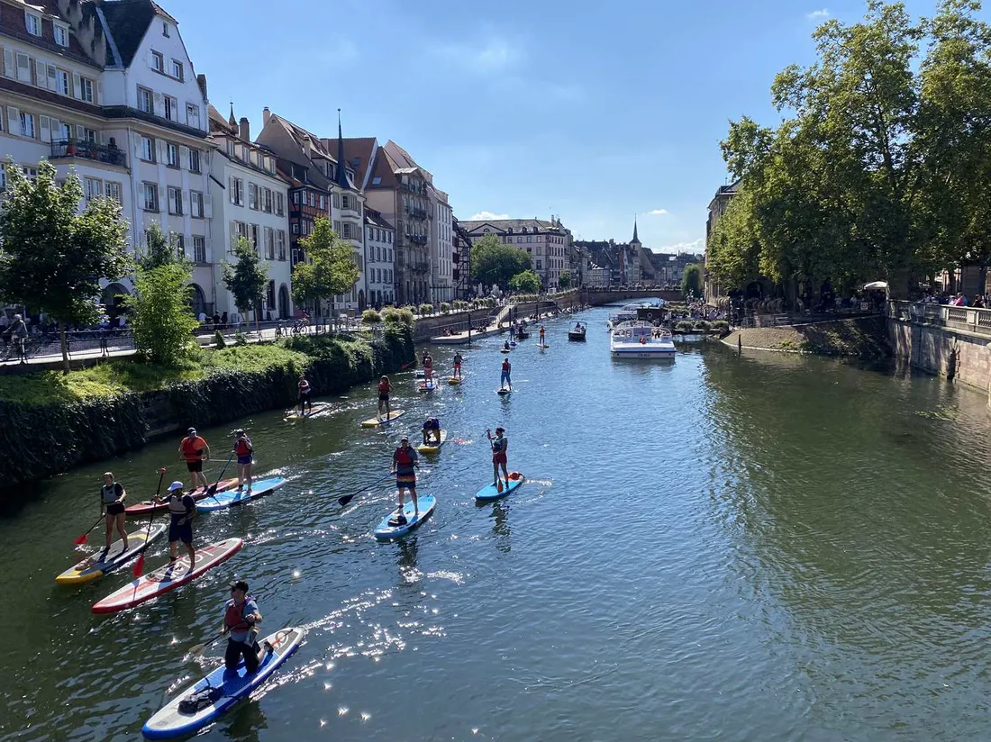 Première balade en paddle, le 26 mai à Strasbourg