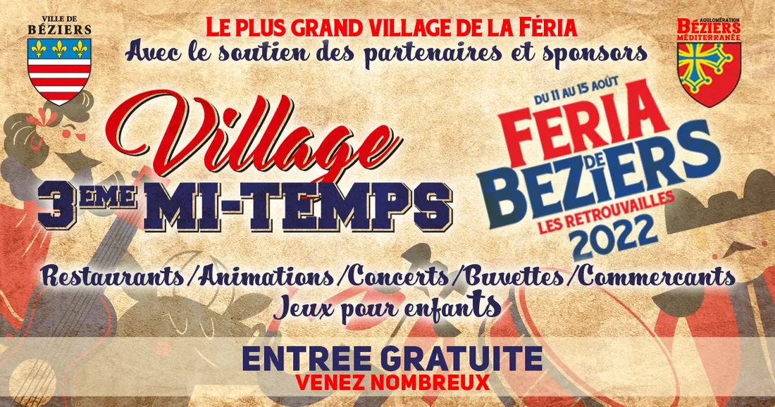 Village 3ème mi-temps de la féria de Béziers 2022