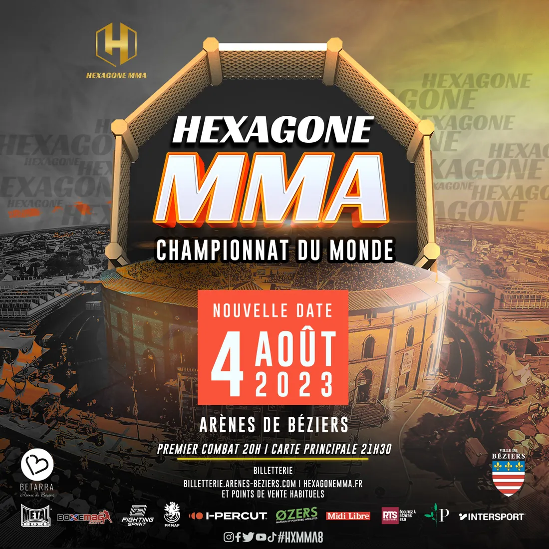 Les championnats du monde Hexagone MMA aux arènes de Béziers ! 