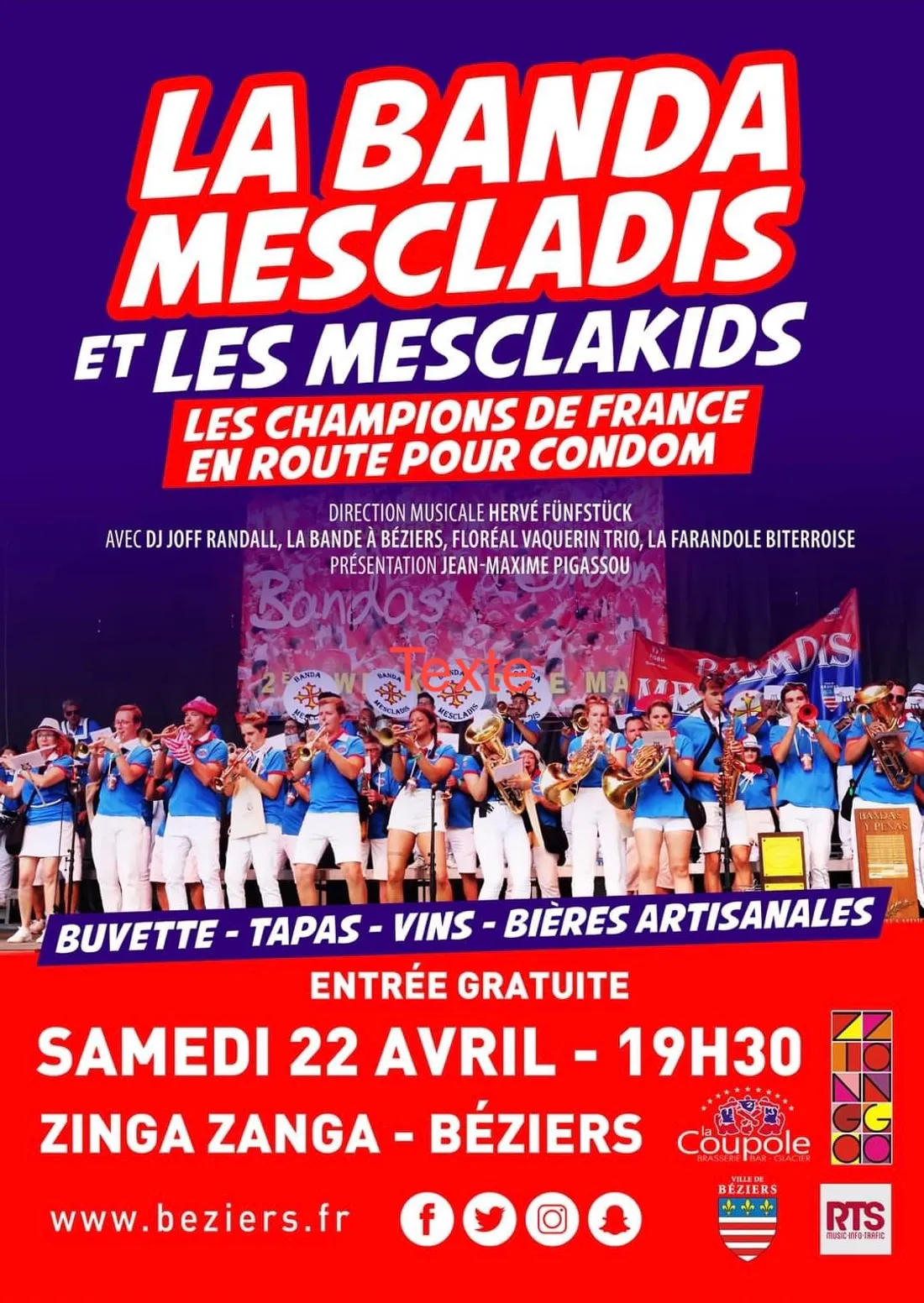 Soirée Banda Mescladis à la salle Zinga Zanga