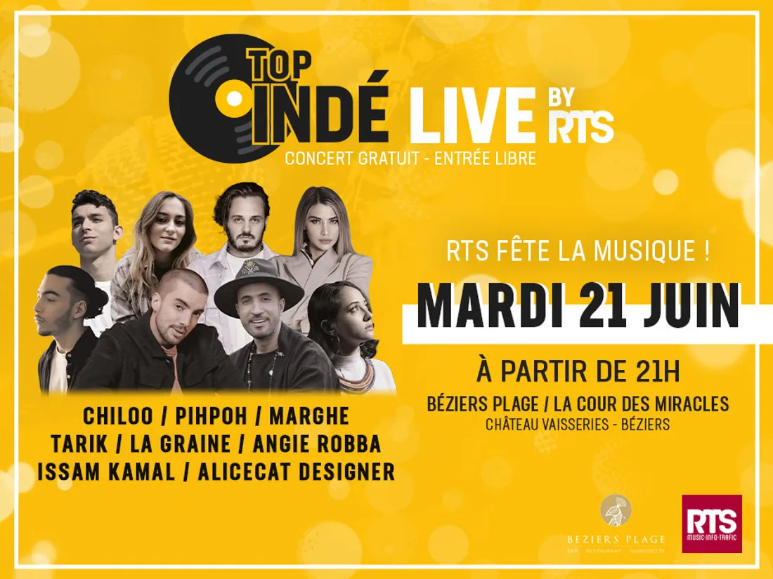 Top Indé live à Béziers Plage