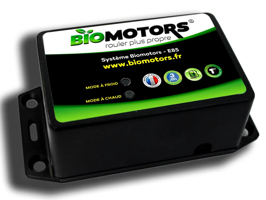 Le boîtier bioéthanol de Biomotors