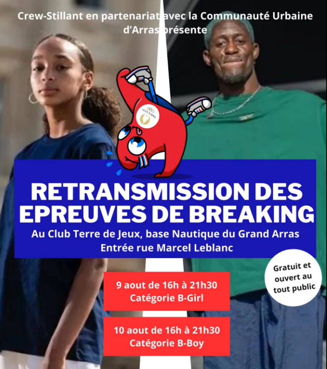 Les épreuves de breakdance retransmises à Arras