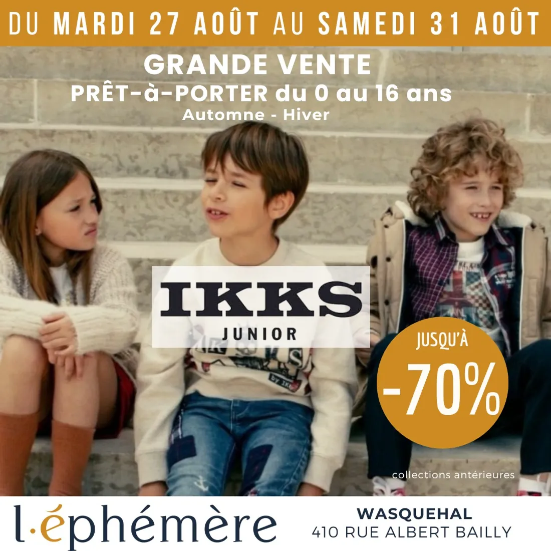 Nouvelle vente de vêtements pour enfants à L'Ephémère