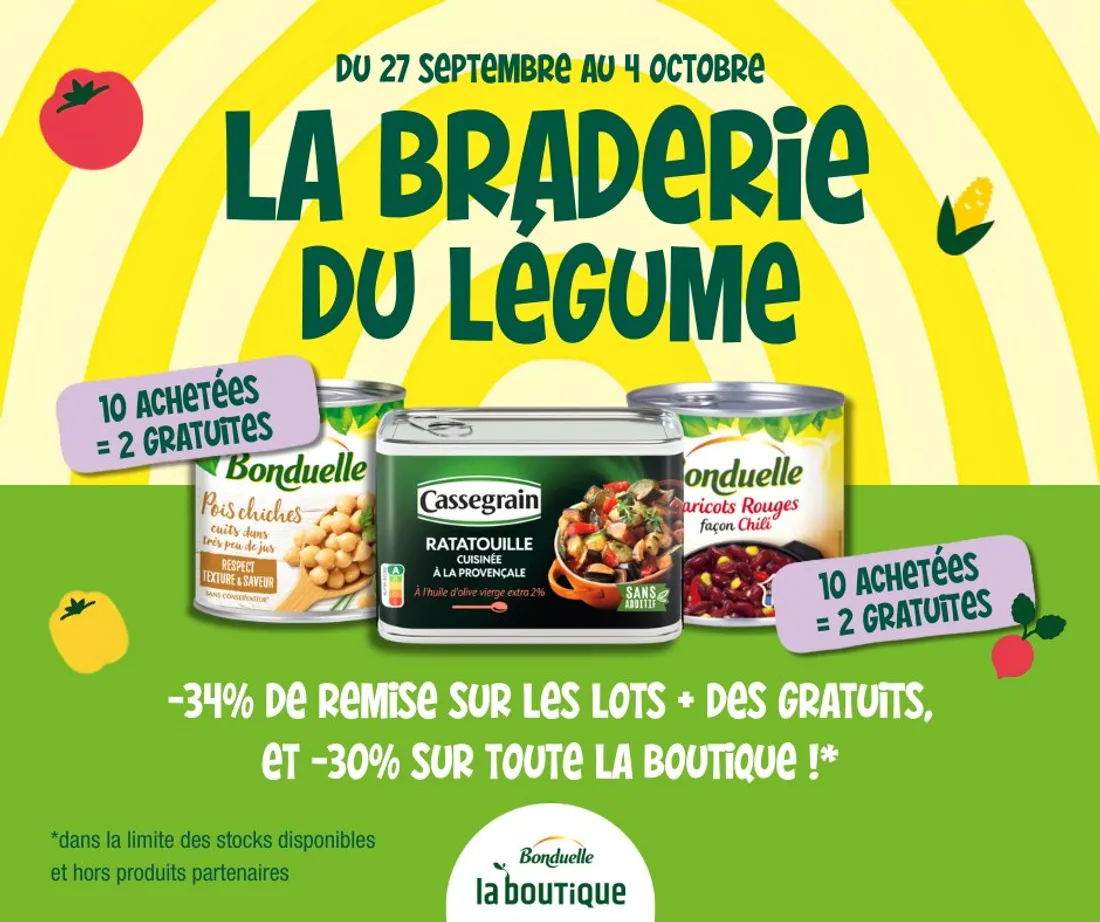 Nouvelle braderie du légume chez Bonduelle