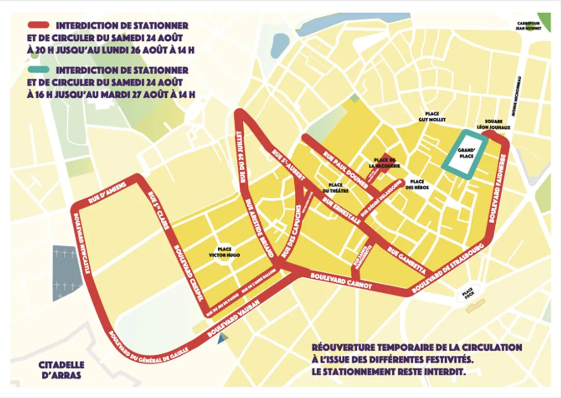 Des restrictions de circulation et stationnement à Arras