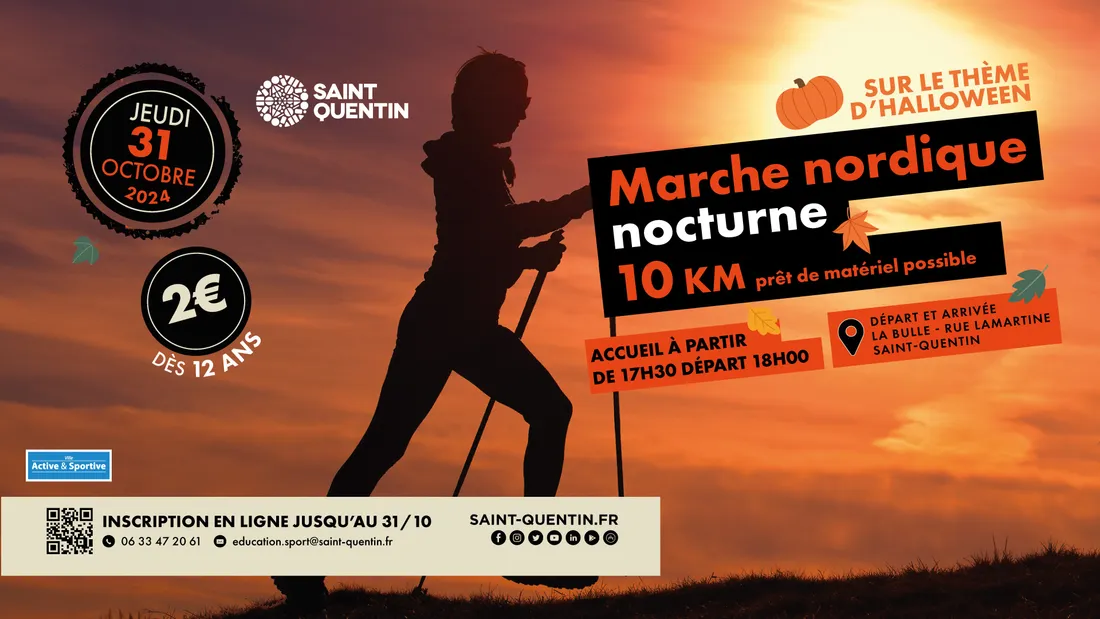 Marche nordique sur Halloween à Saint-Quentin