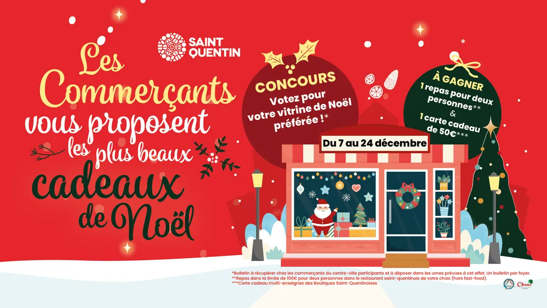 Un concours de vitrines pour les fêtes à Saint-Quentin