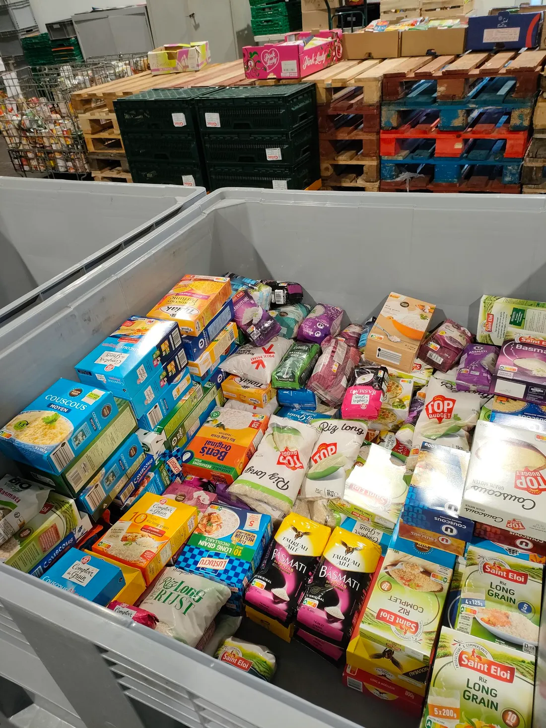 Du riz collecté par la Banque alimentaire