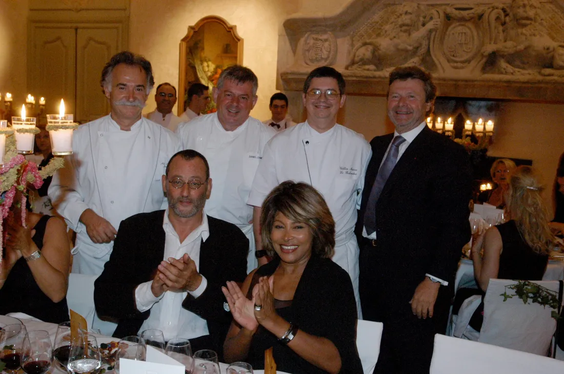 Tina Turner et l'acteur Jean Reno lors du repas des 500e vendanges du château Lagrézette