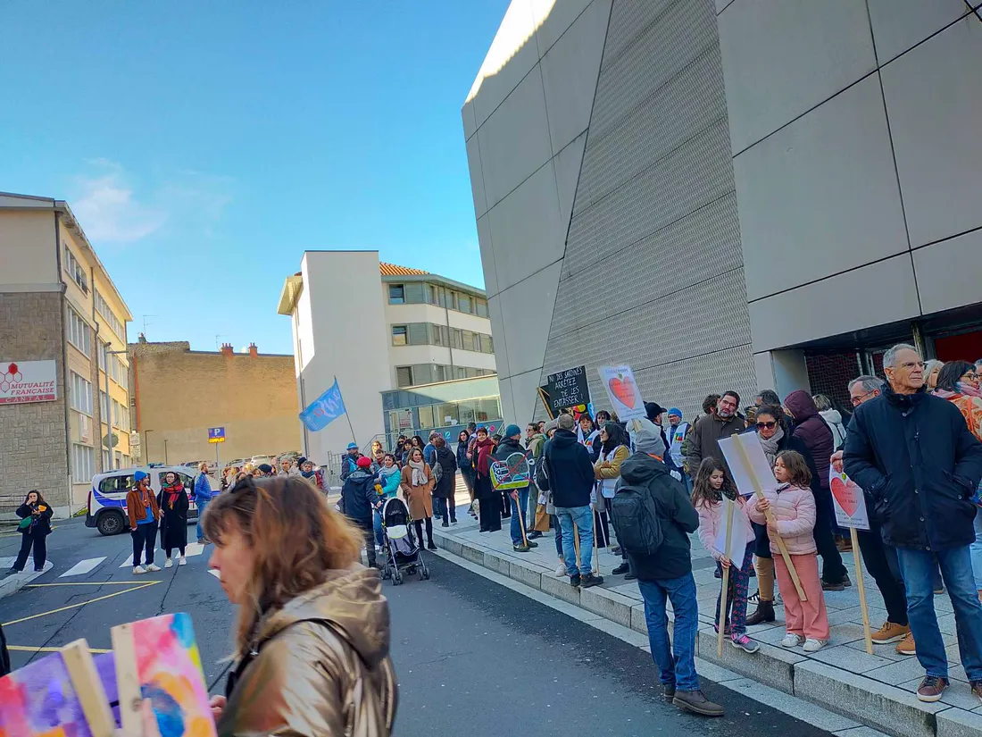 manifestation du 14 fevrier à Aurillac