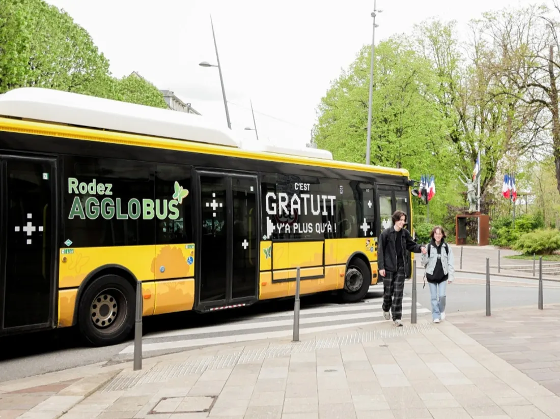 Bus gratuit de Rodez Agglo, dans les rues de Rodez (12)